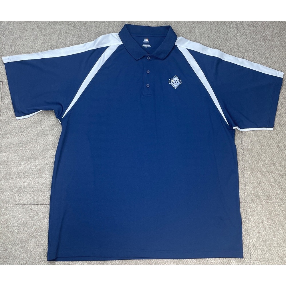 MLB Genuine Merchandise Tampa Bay Rays Men's Short Sleeve Polo‎ Shirt Size 2XL